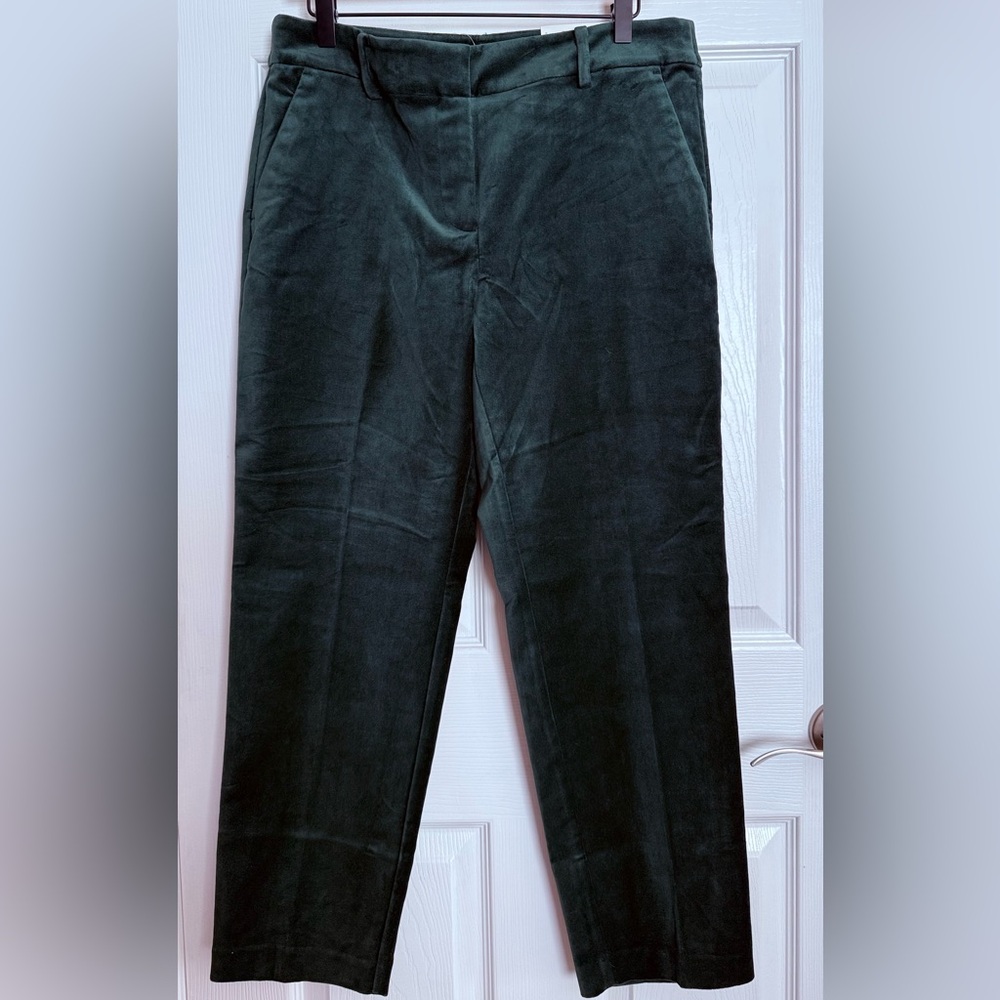 LOFT Dark Green Velvet Pants